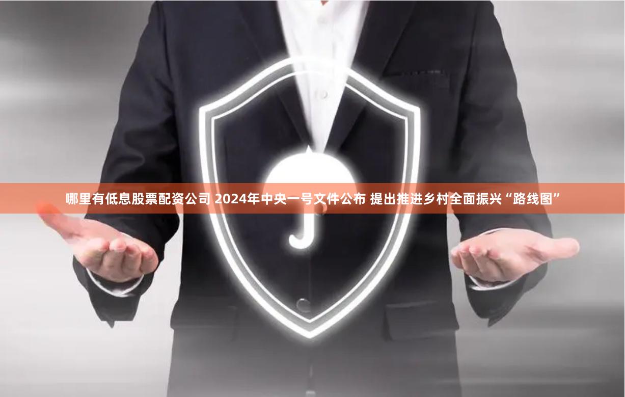 哪里有低息股票配资公司 2024年中央一号文件公布 提出推进乡村全面振兴“路线图”